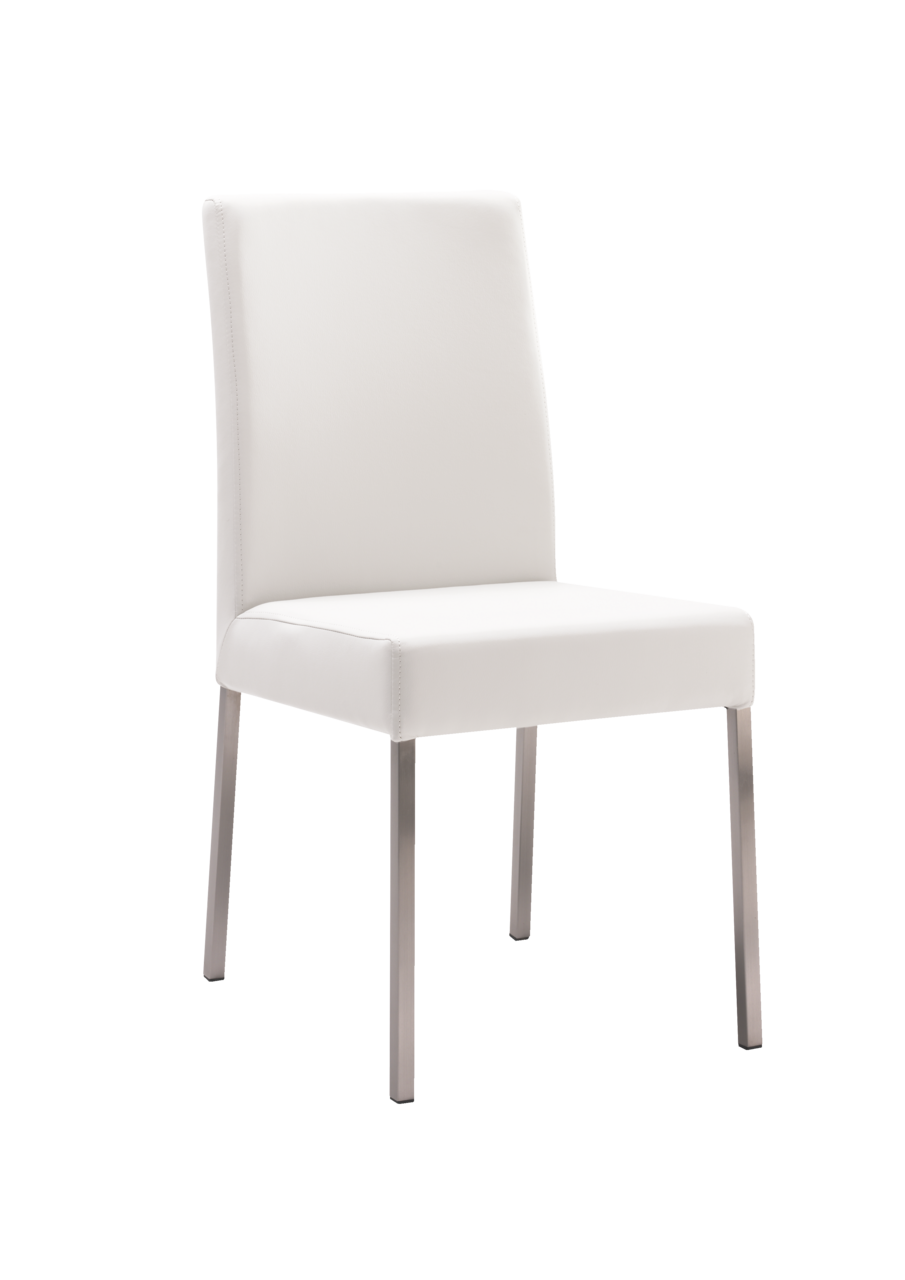 Bruck 1K, onderstel roestvrij staal, bekleding wit (28003)