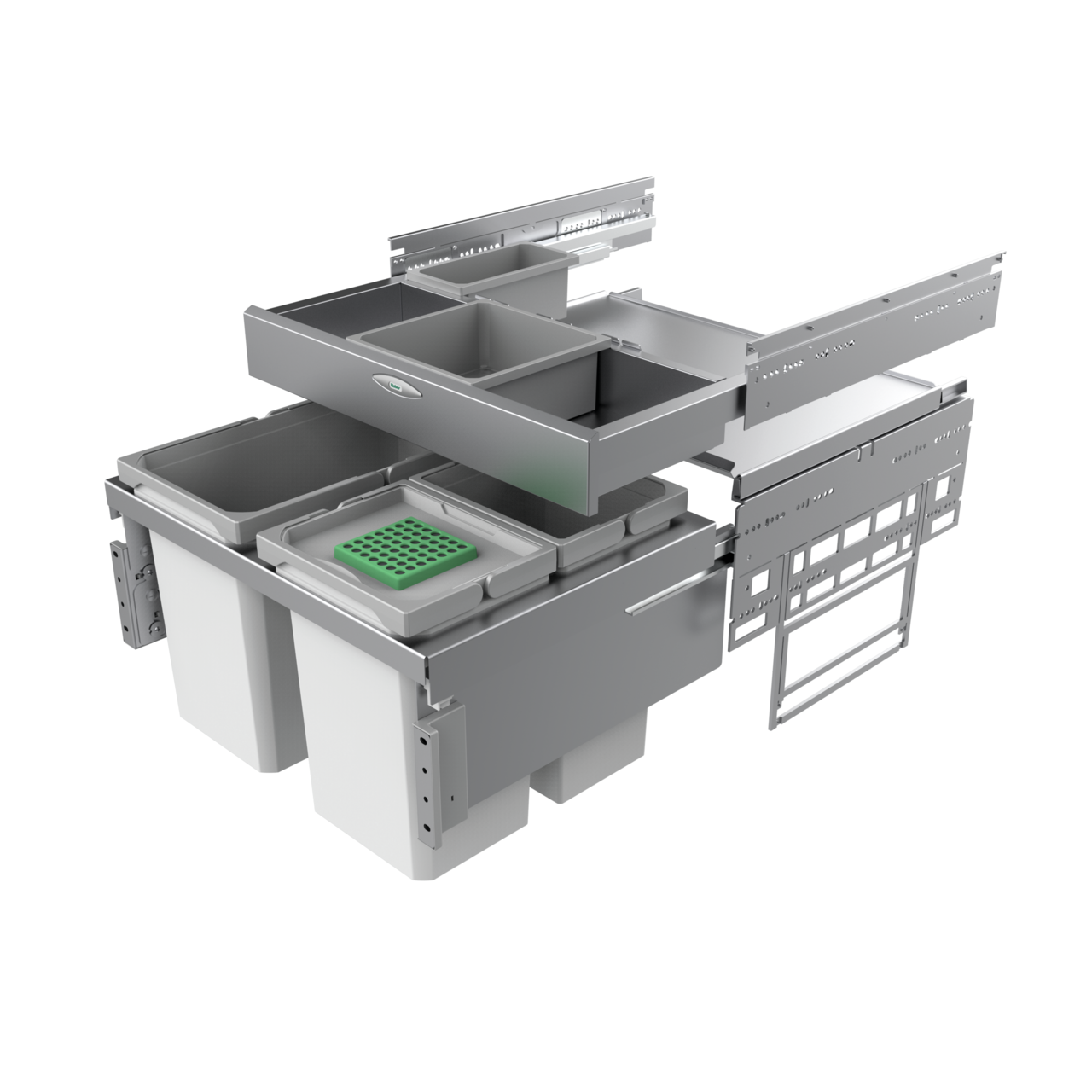 Cox® Base 360 S/600-3 with Base-Board, with bio lid, light grey, H 460 mm