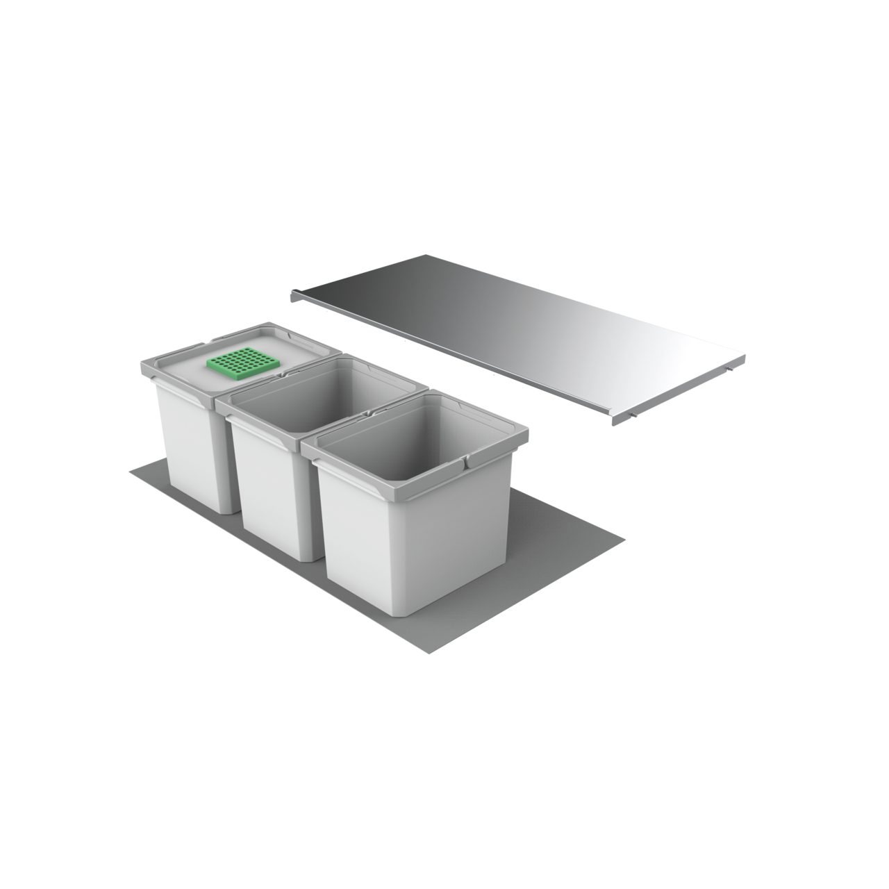 Cox® Box 275 K/900-3, mit Biodeckel, hellgrau