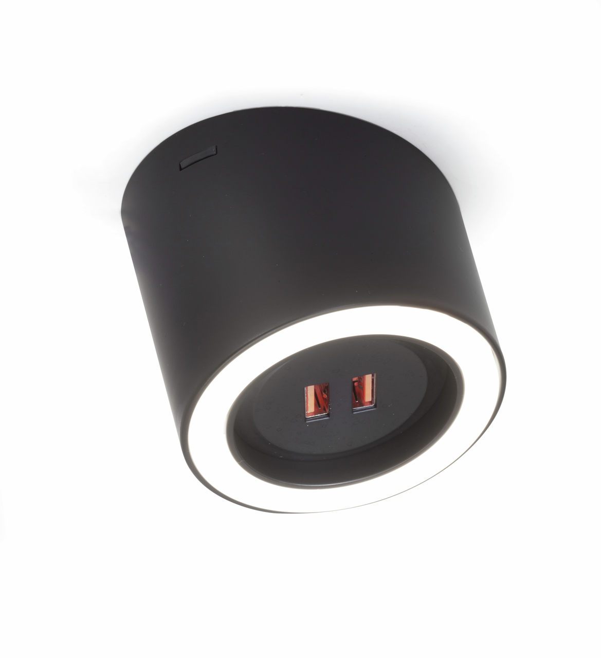 Unika 4 kleurwissel LED, afzonderlijke lamp met 2-voudige USB A, zwart mat