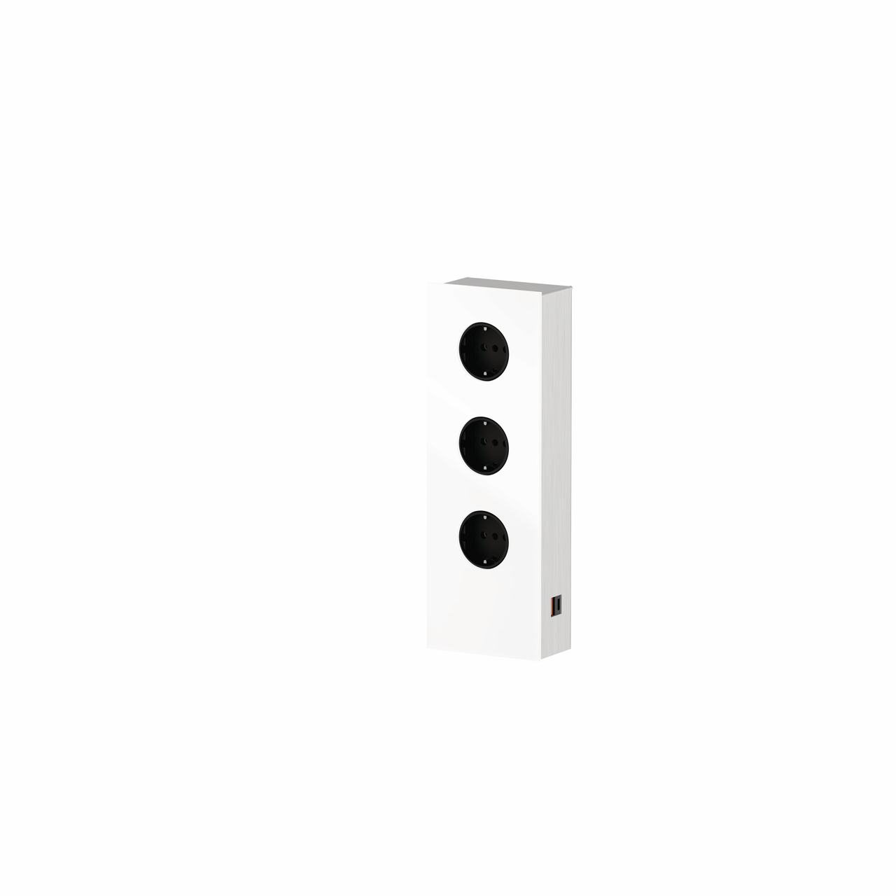 Mira Glas USB A/C, Edelstahl/Glas weiß