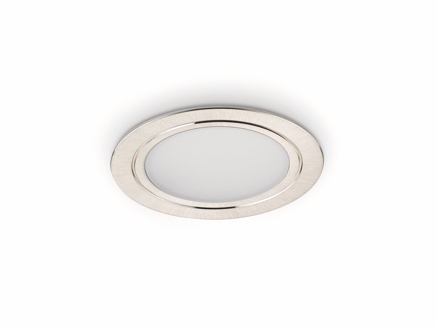 Anelli LED edelstahlfarbig, Einzelleuchte ohne Schalter, 4000 K neutralweiß