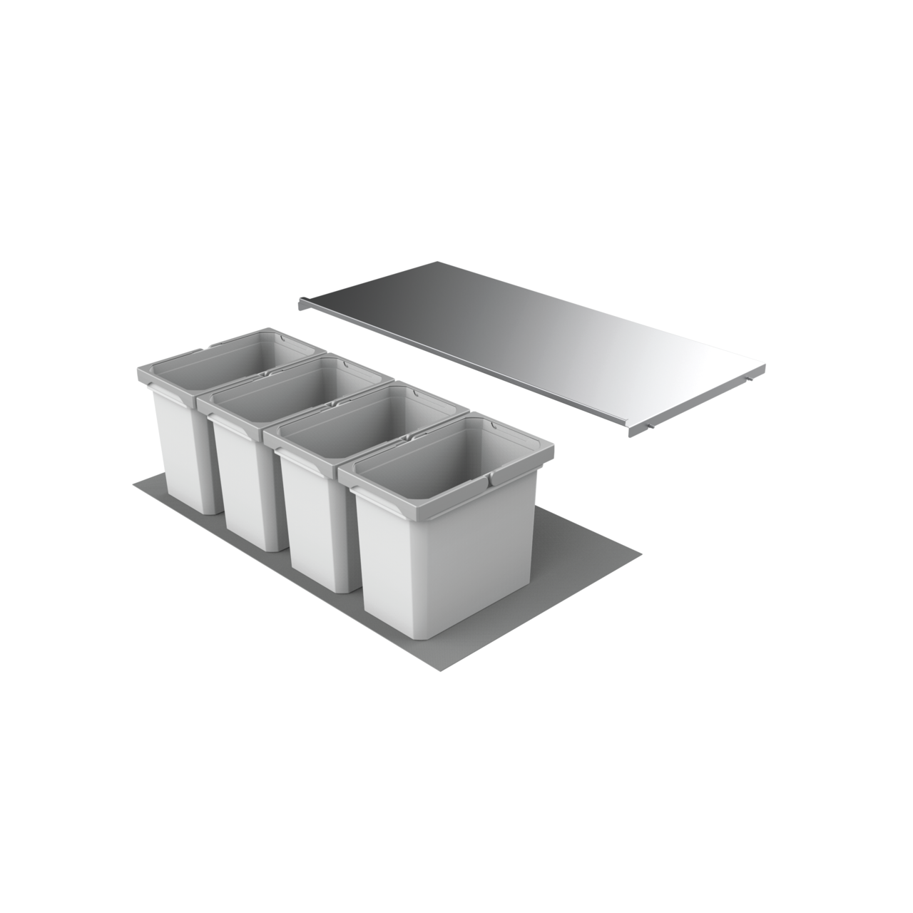 Cox® Box 275 K/900-4, zonder biologisch deksel, lichtgrijs