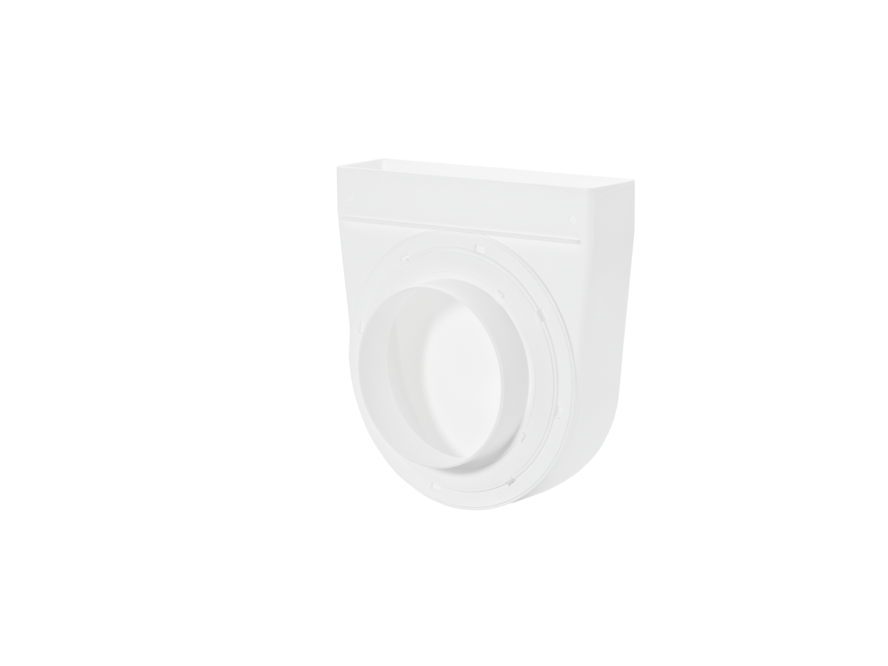 T-UR 125/2 omkeerstuk 90°, wit
