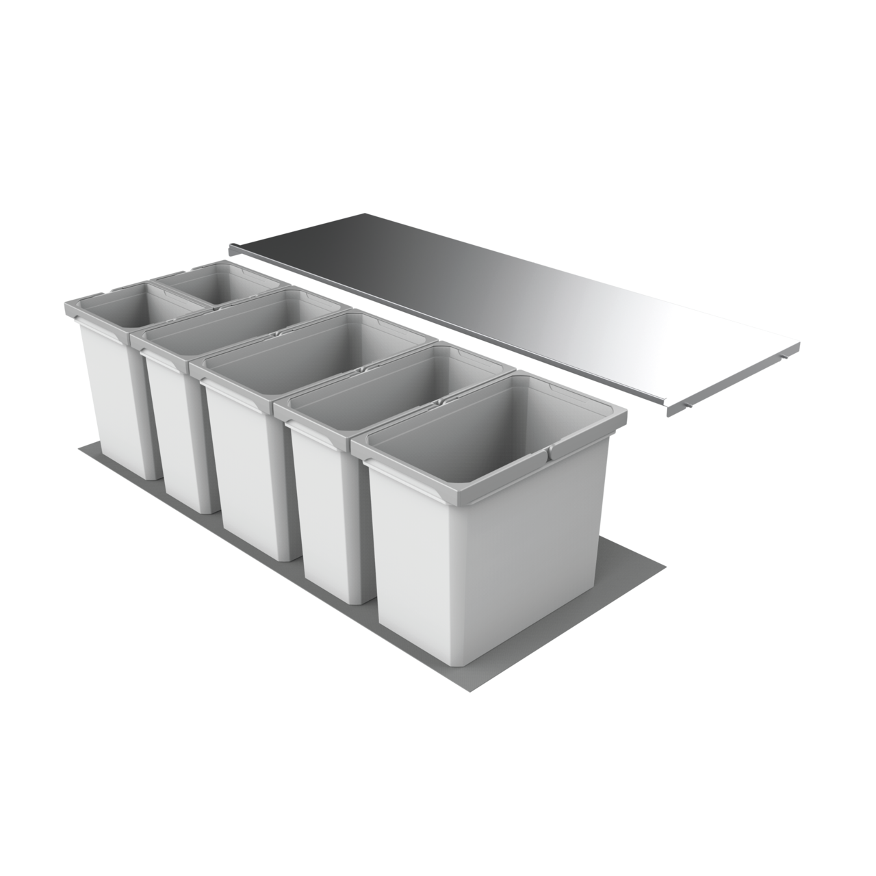 Cox® Box 350 S/1200-6, ohne Biodeckel, hellgrau