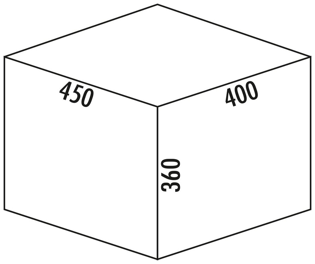 Cox® Box 360 S/450-3, zonder biologisch deksel, lichtgrijs