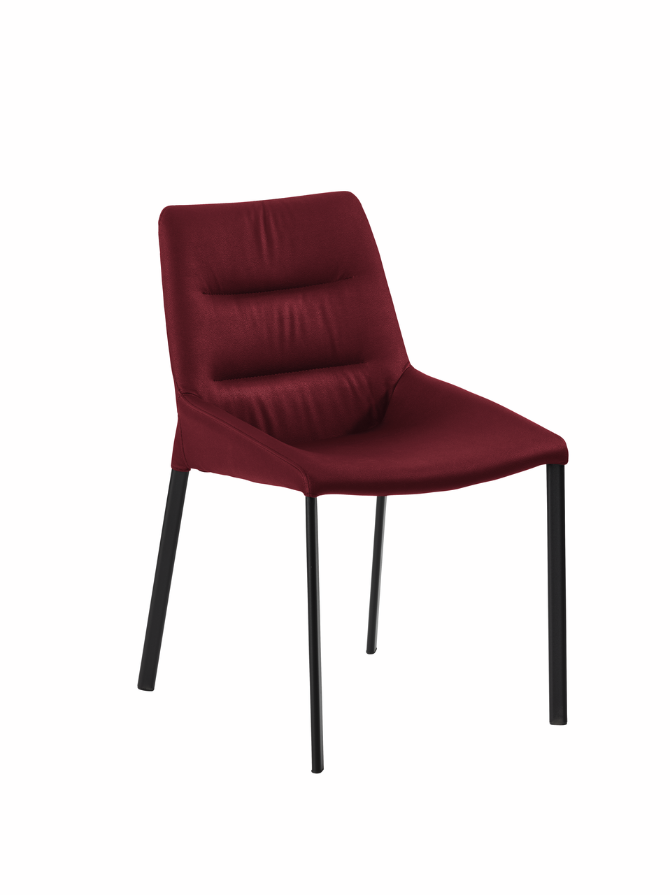 Rica K, onderstel zwart, bekleding bordeaux rood (31512)