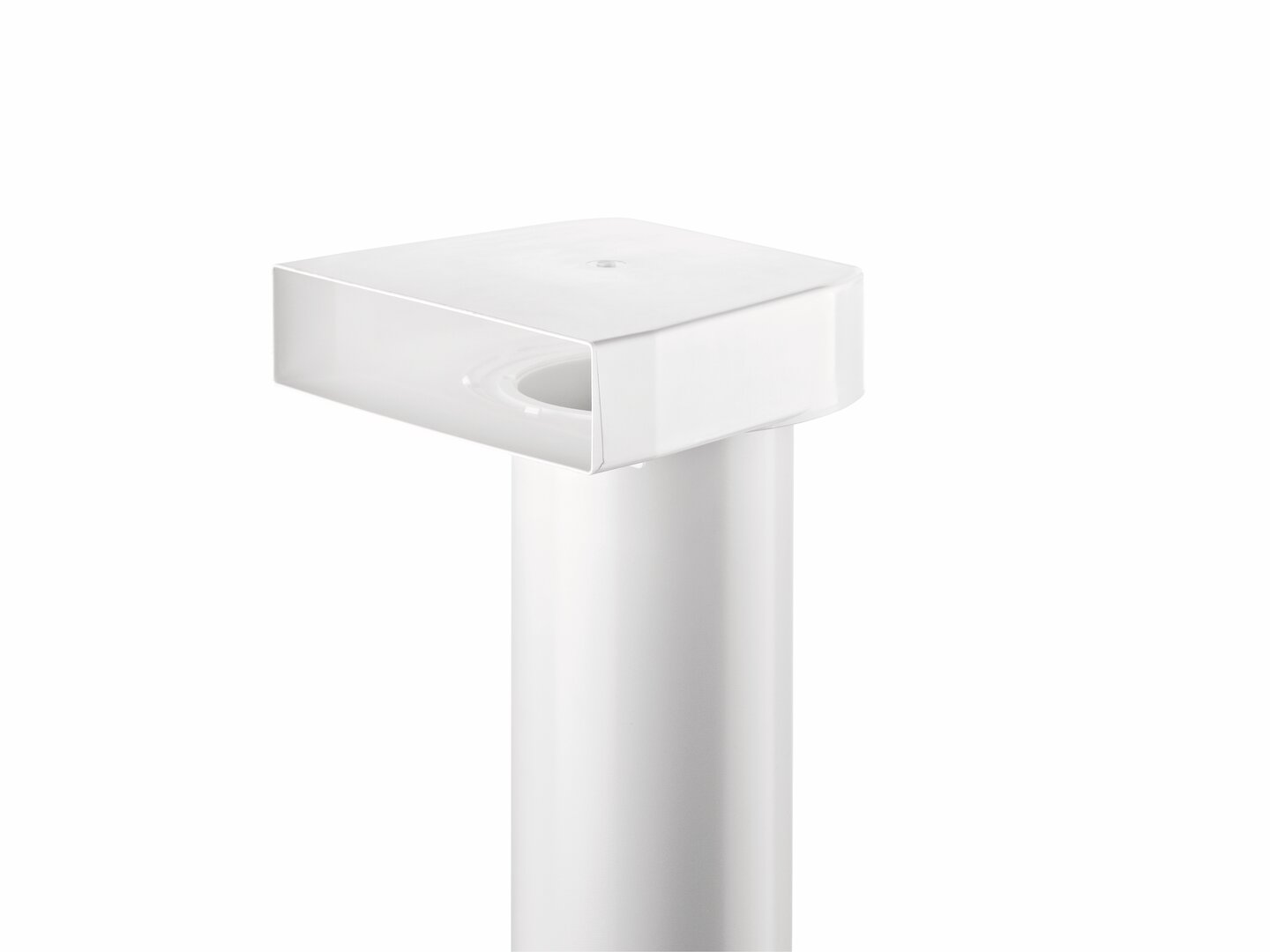 T-UR 125 deflector 90° with round pipe, L 1000 mm, white