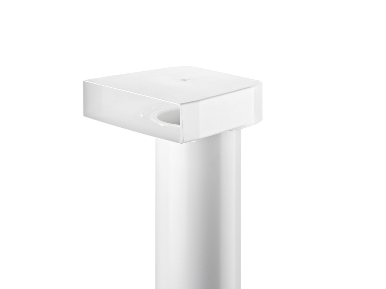 T-UR 125 deflector 90° with round pipe, L 1000 mm, white