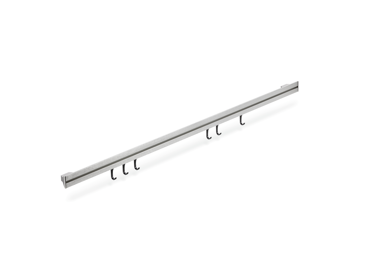 Aurora set, stainless steel coloured, W 600 mm, with 4 hooks