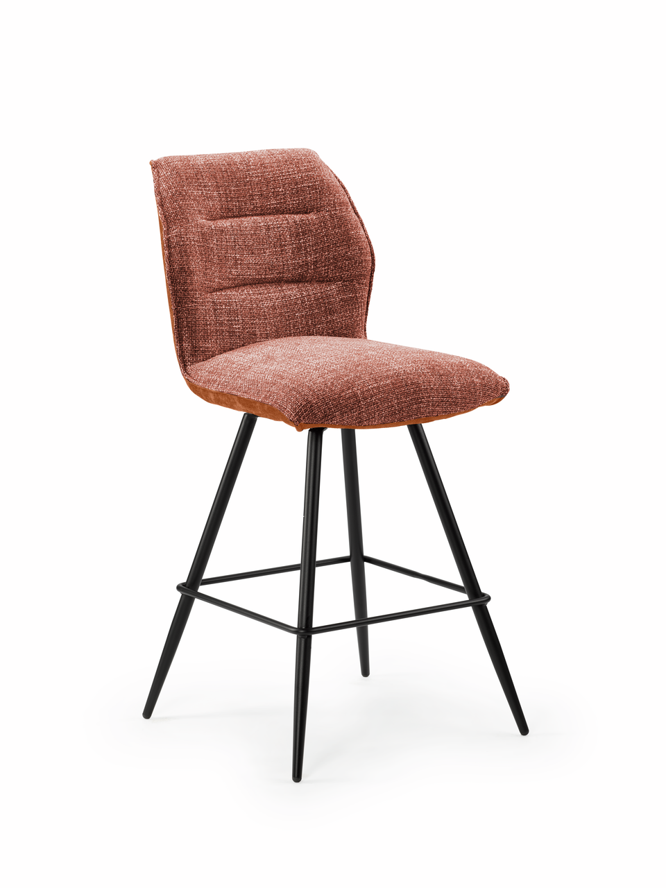 Livaro 2C, Gestell schwarz matt, drehbar, Bezug rotbraun