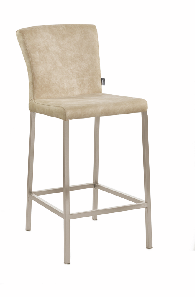 Daimo 2KM, onderstel parelgrijs metallic, bekleding licht kaki