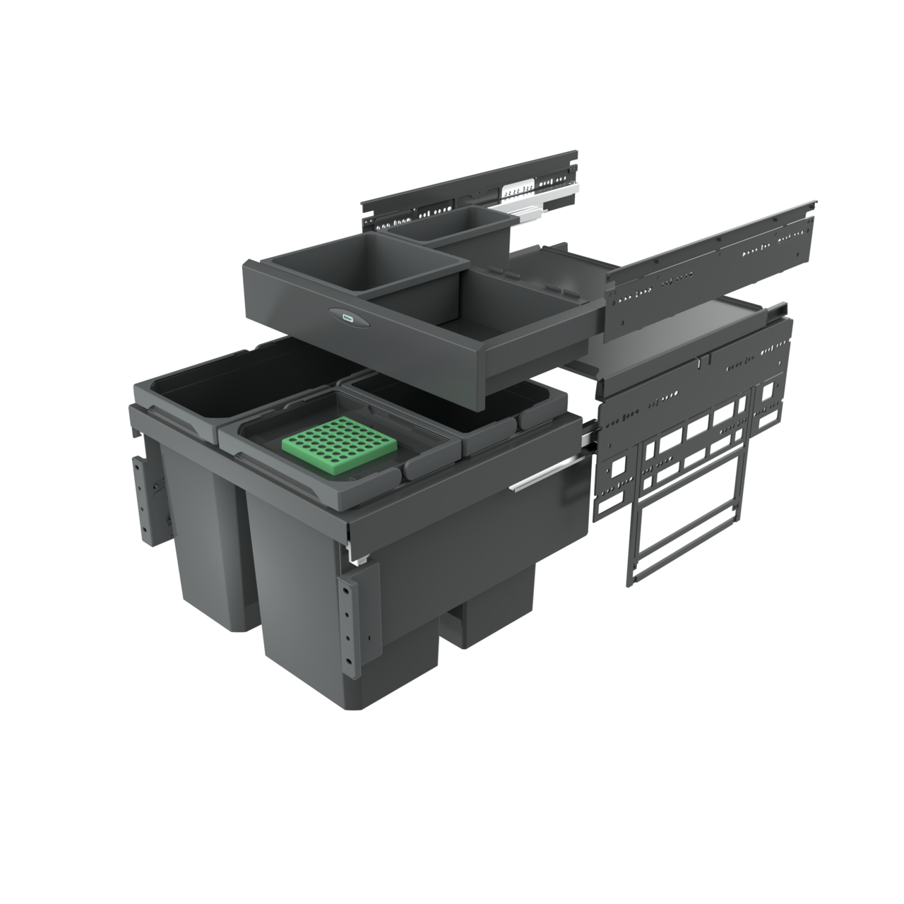 Cox® Base 360 S/500-3 with Base-Board, with bio lid, anthracite, H 460 mm