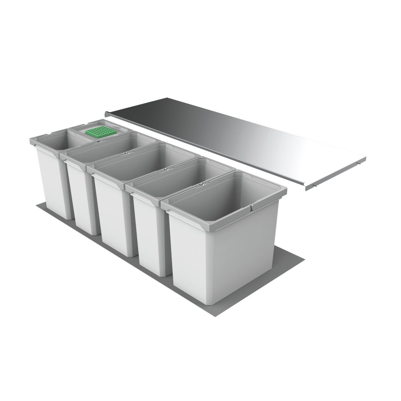 Cox® Box 350 S/1200-6, with bio lid, light grey
