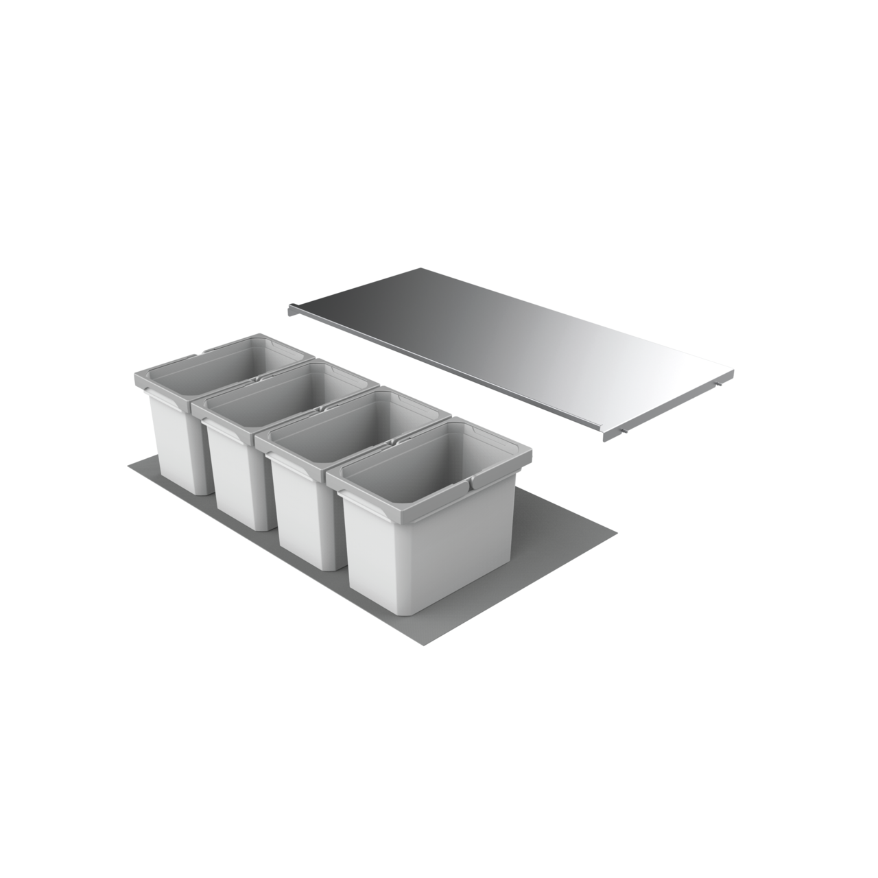 Cox® Box 235 K/900-4, ohne Biodeckel, hellgrau