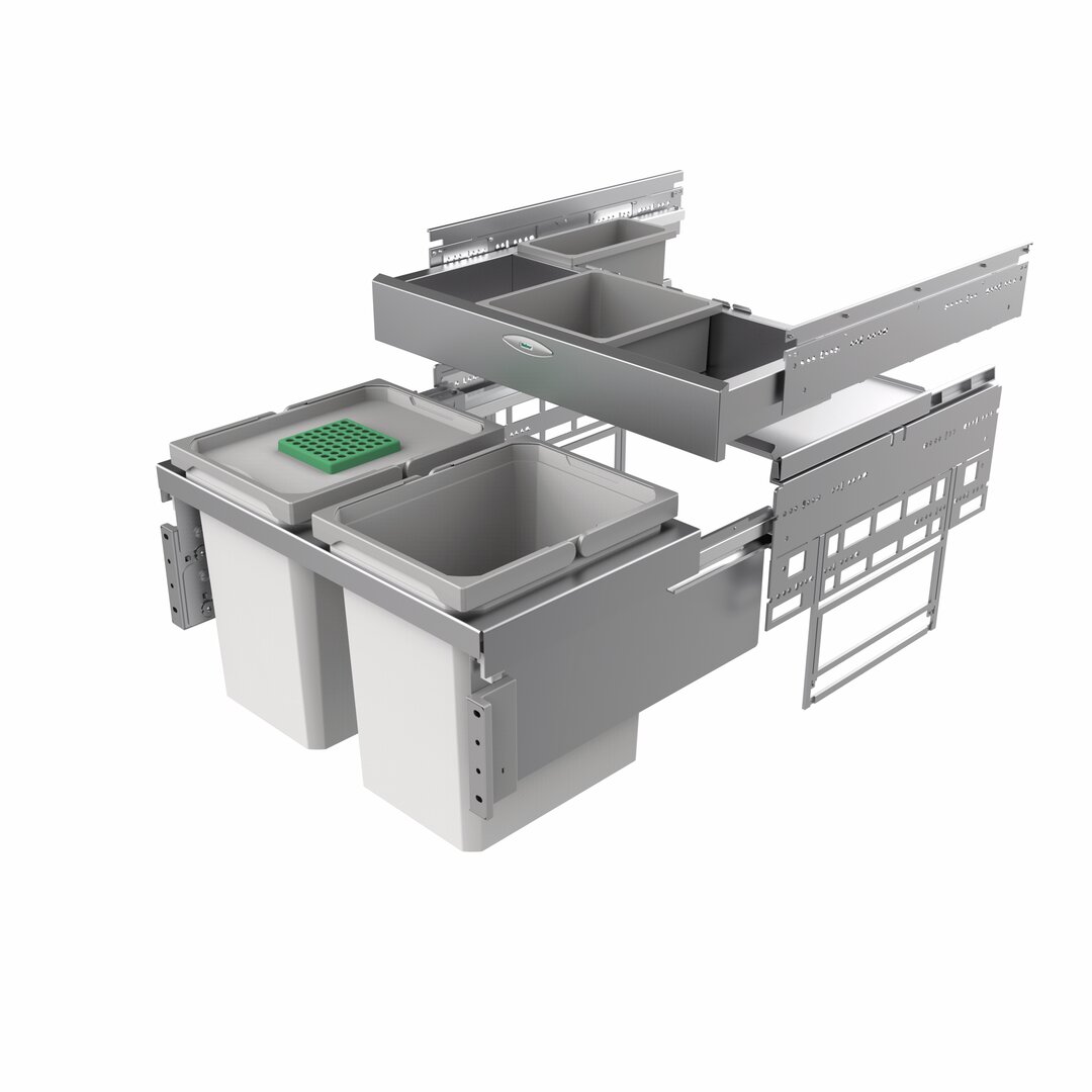 Cox® Base 360 K/600-2 mit Base-Board, mit Biodeckel, hellgrau, H 460 mm