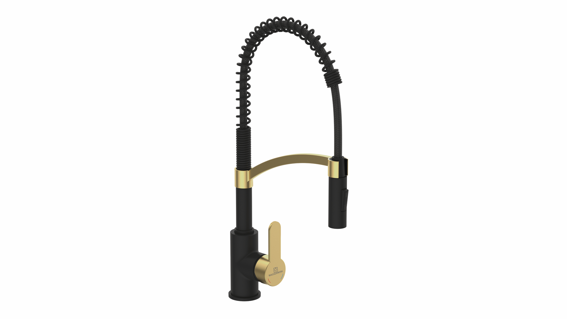 Wasserwerk Ventari, schwarz-brushed-gold, Hochdruck