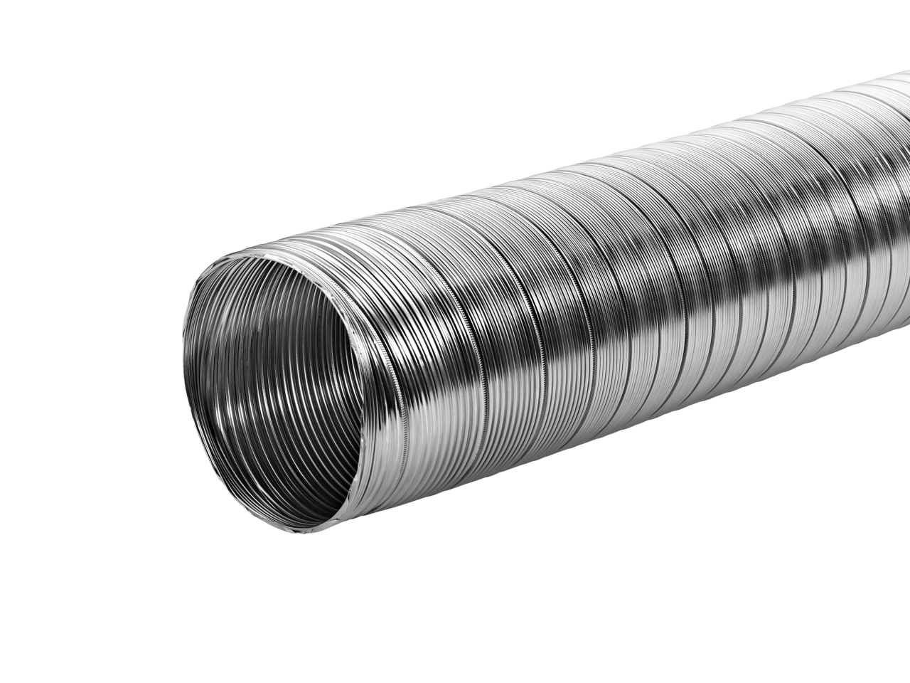 A-PXO flexibele buis aluminium, rond, Ø 102 mm, gestuikte lengte 400 mm