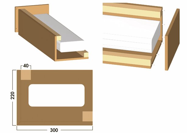  COMPAIR® habillage-évac.d'air solution murale, Forme en L