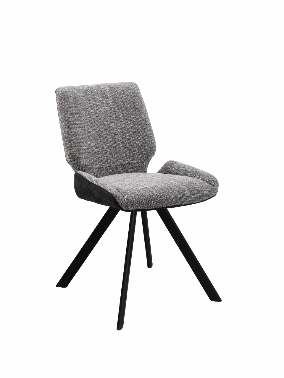 Artea 1C, Gestell schwarz matt, starr, oval, Bezug anthrazit
