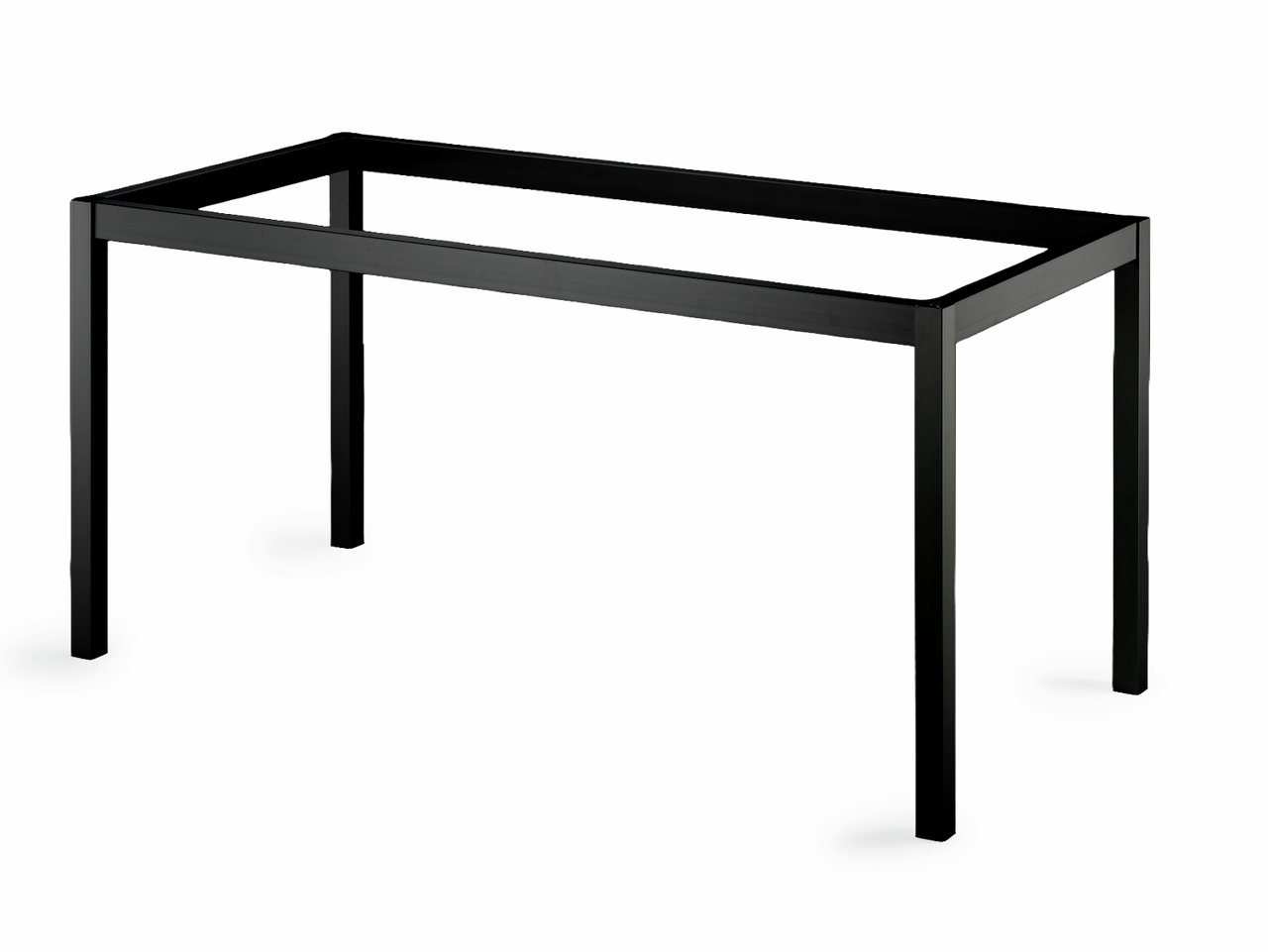 WESCO® Tafelonderstel TG40, zwart mat, L 1460 mm, D 710 mm
