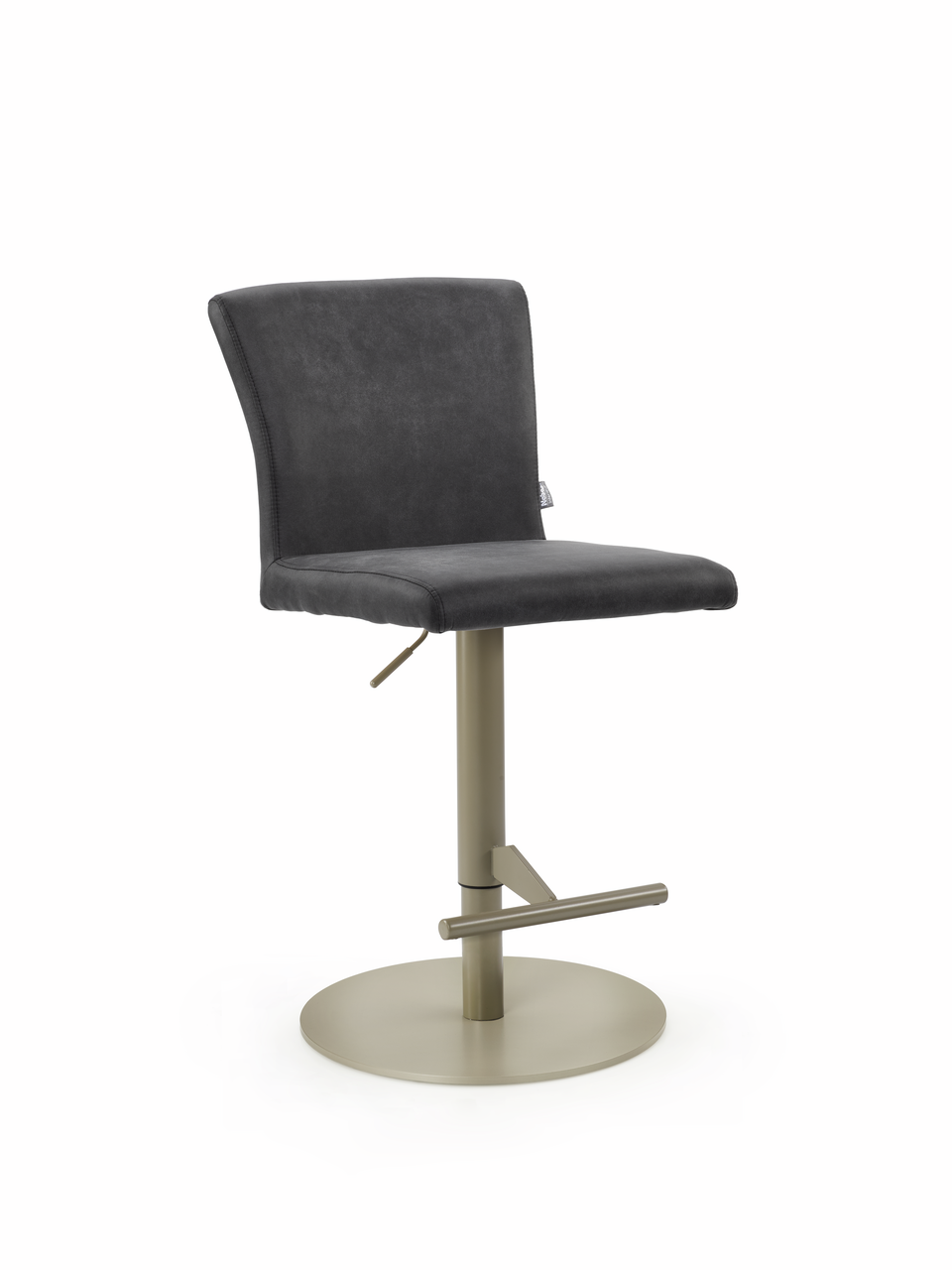 Buono KM, frame pearl grey metallic, round, cover dark grey