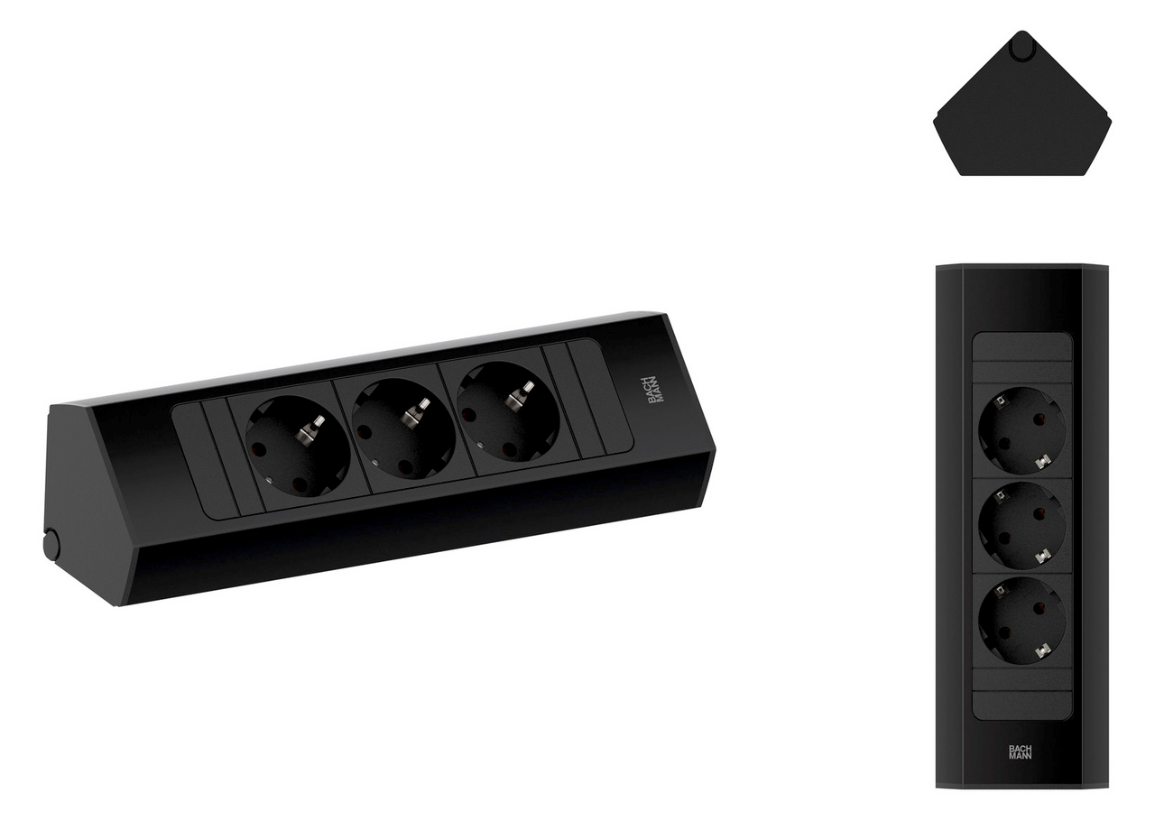 Casia 2K power strip, black matt