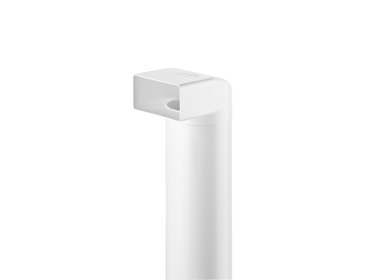 N-UR 100 deflector 90° with round pipe, L 500 mm, white