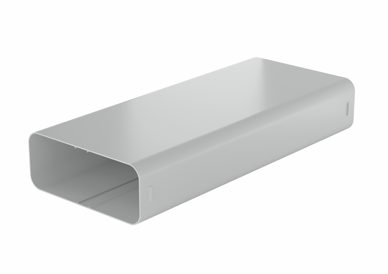 PRIME flow P-VRO 150 flat duct pipe, light grey