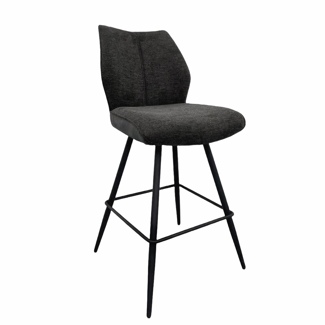 Stella 2S, Gestell schwarz matt, starr, Bezug dunkelgrau