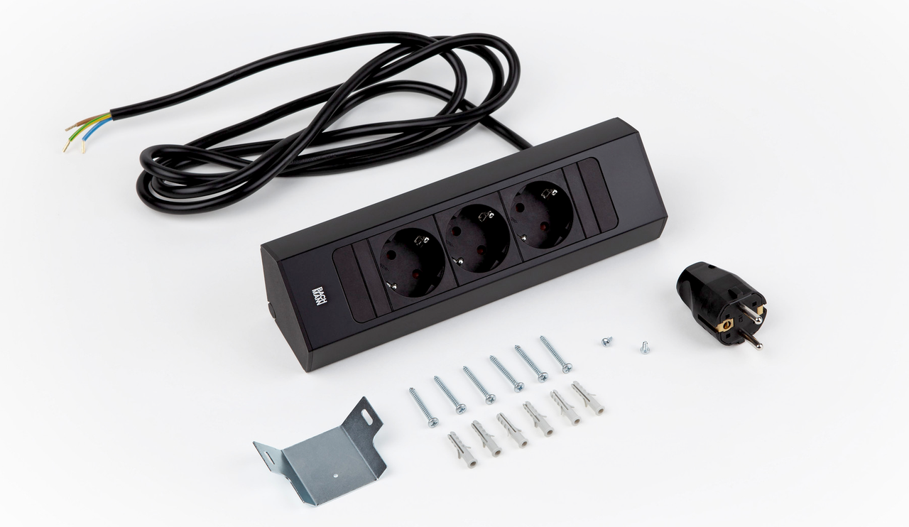 Casia 2K power strip, black matt