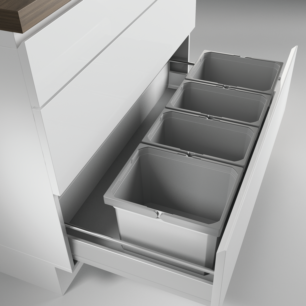 Cox® Box 275 K/1000-4, zonder biologisch deksel, lichtgrijs
