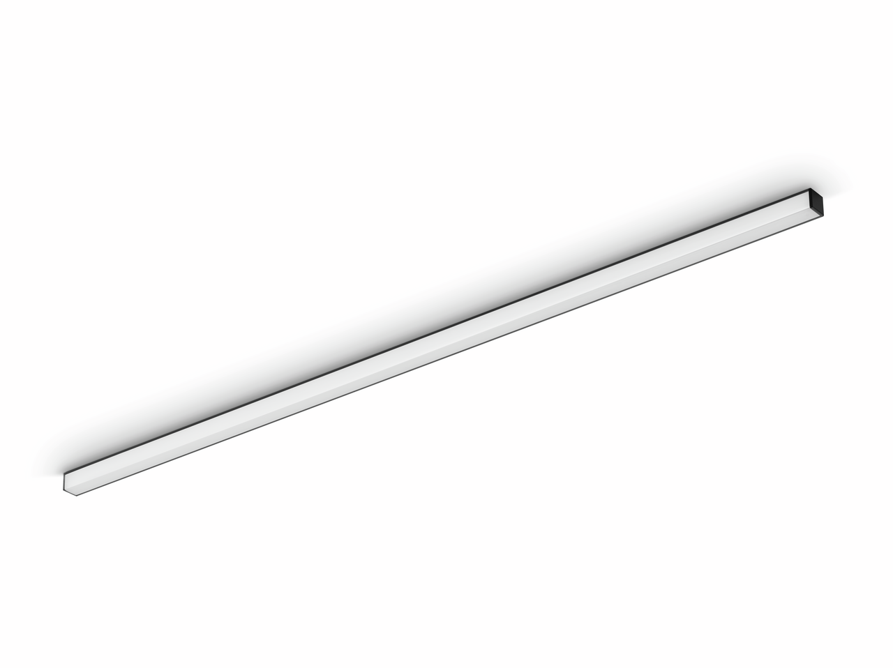 Pertura colour change LED, single lamp w. switch, L 1500 mm, black matt