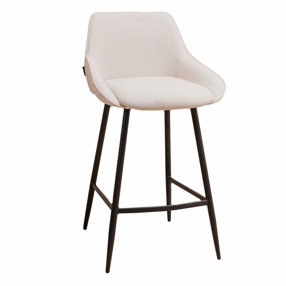 Eda 2R, Gestell schwarz, Bezug beige (02)