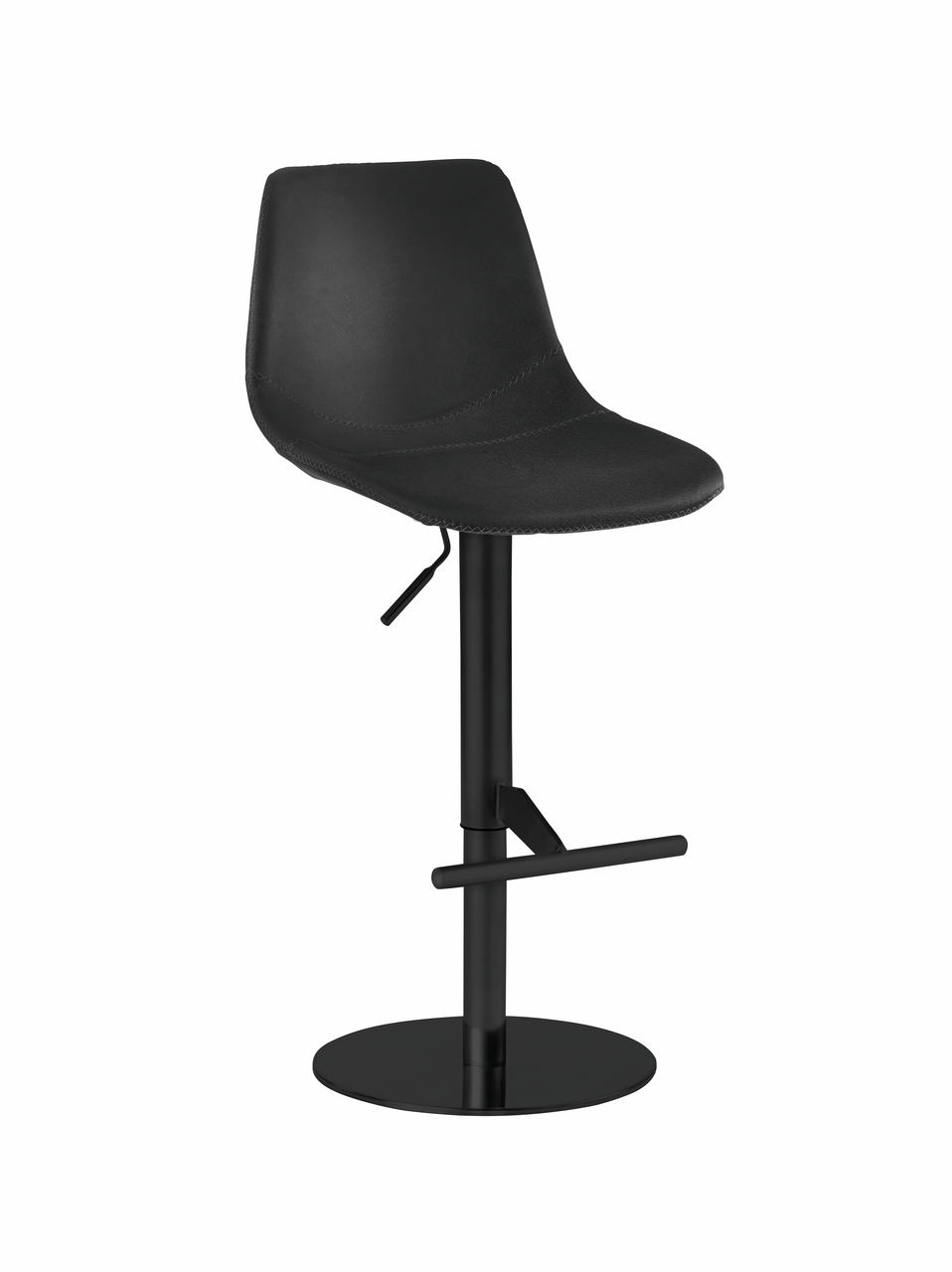 Level KT, frame black matt, round, cover black