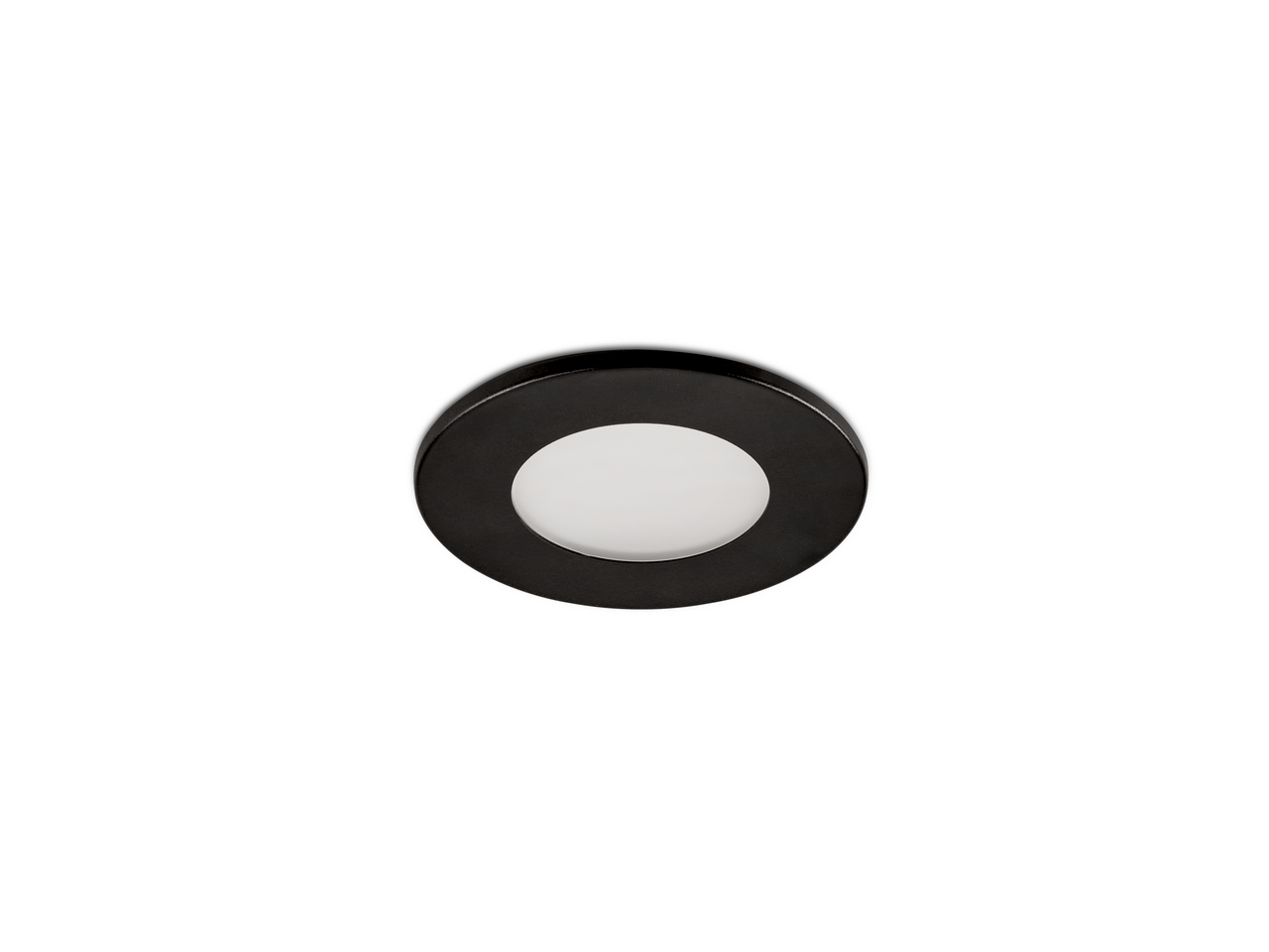 Neva colour change LED round, single lamp without switch, aluminium coloured and black
