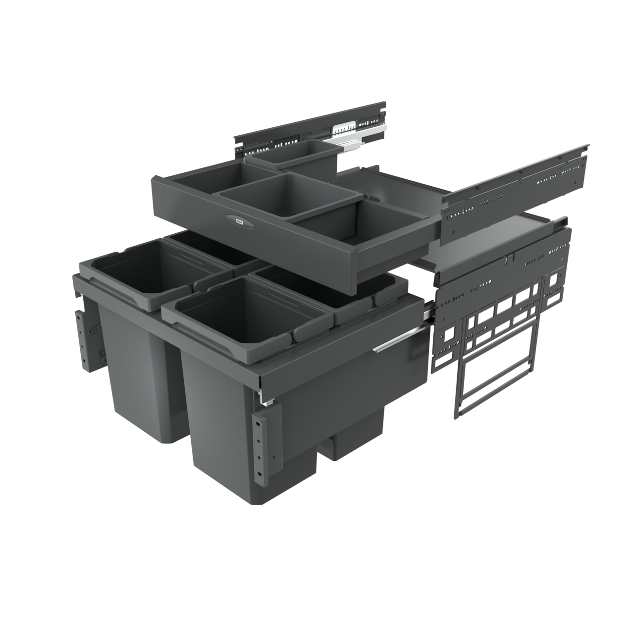 Cox® Base 360 S/600-4 met Base-Board, zonder biologisch deksel, antraciet, H 460 mm