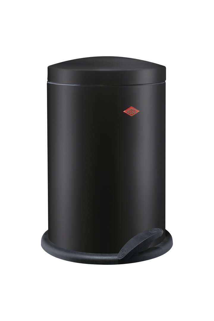 WESCO® Poubelle à pédale 116, noir mat