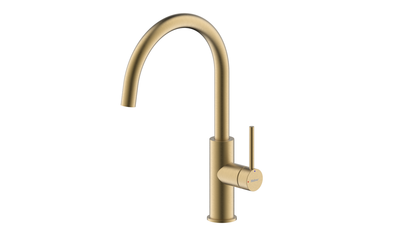 SERVIZIO Namor® 5, brushed-gold, mit Laminarstrahlregler, Hochdruck