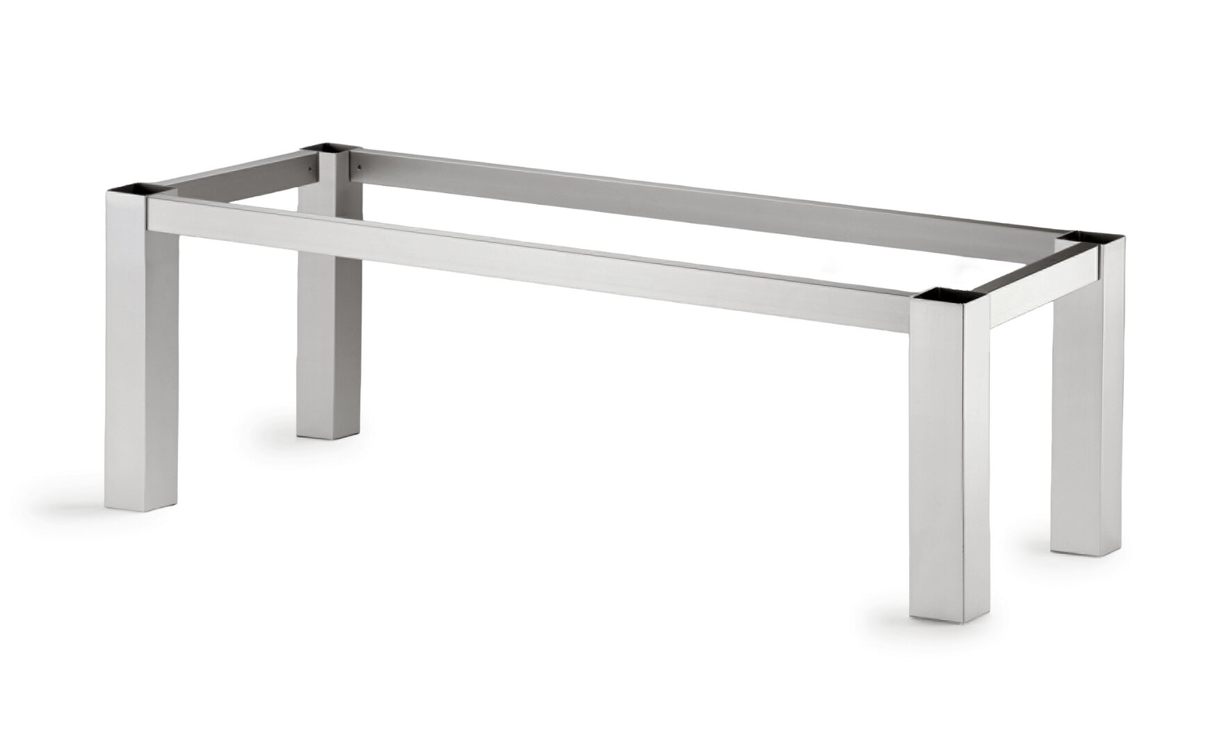 WESCO® Bankgestell BG80, edelstahlfarbig gebürstet, B 710 mm, T 430 mm