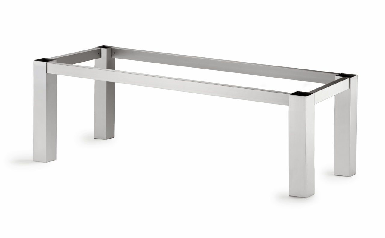 WESCO® Bench frame BG80, stainless steel-coloured brushed, W 710 mm, T 430 mm