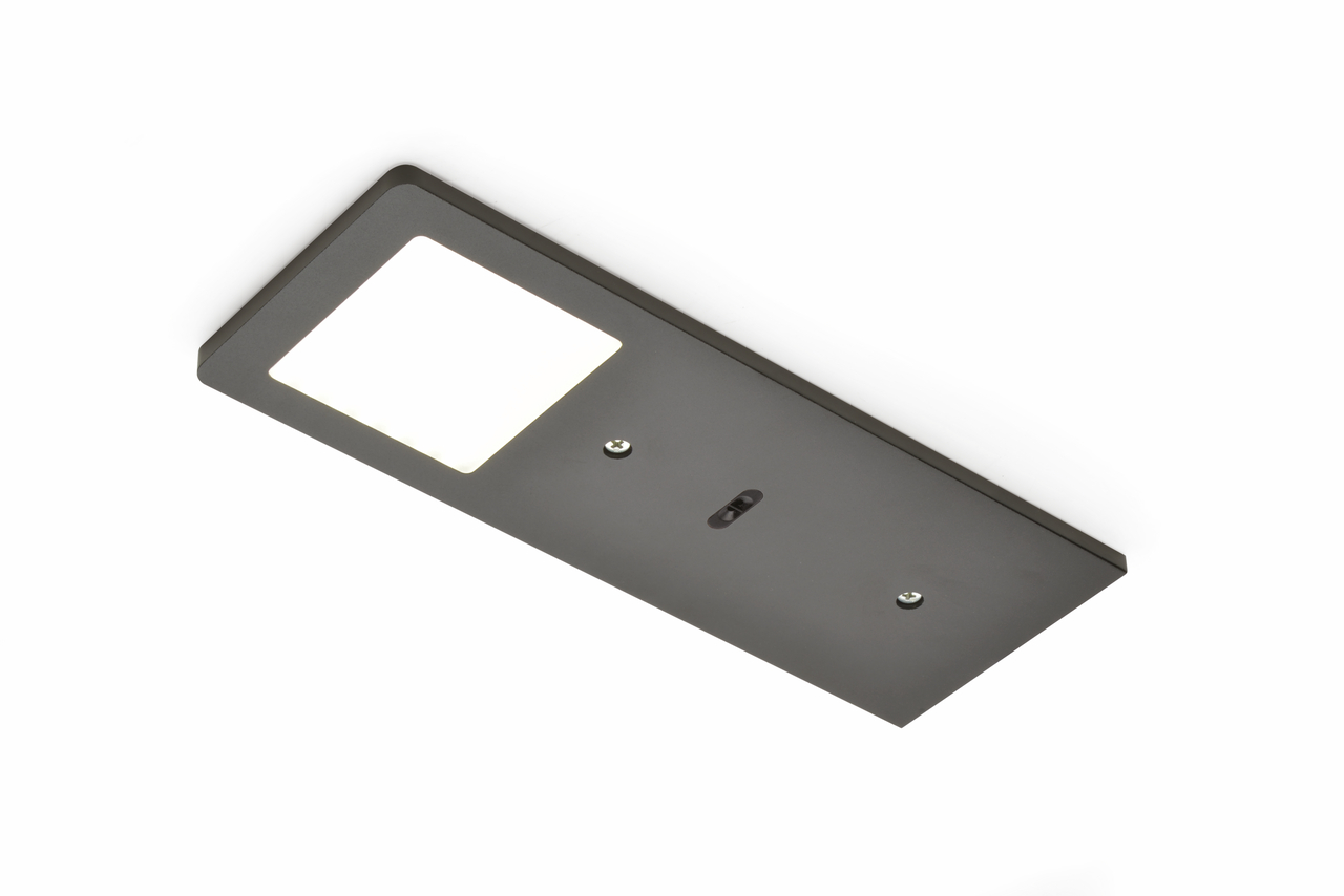 AstraLED SE zwart mat, afzonderlijke lamp met LED Touch s. d., 3900 K neutraal wit
