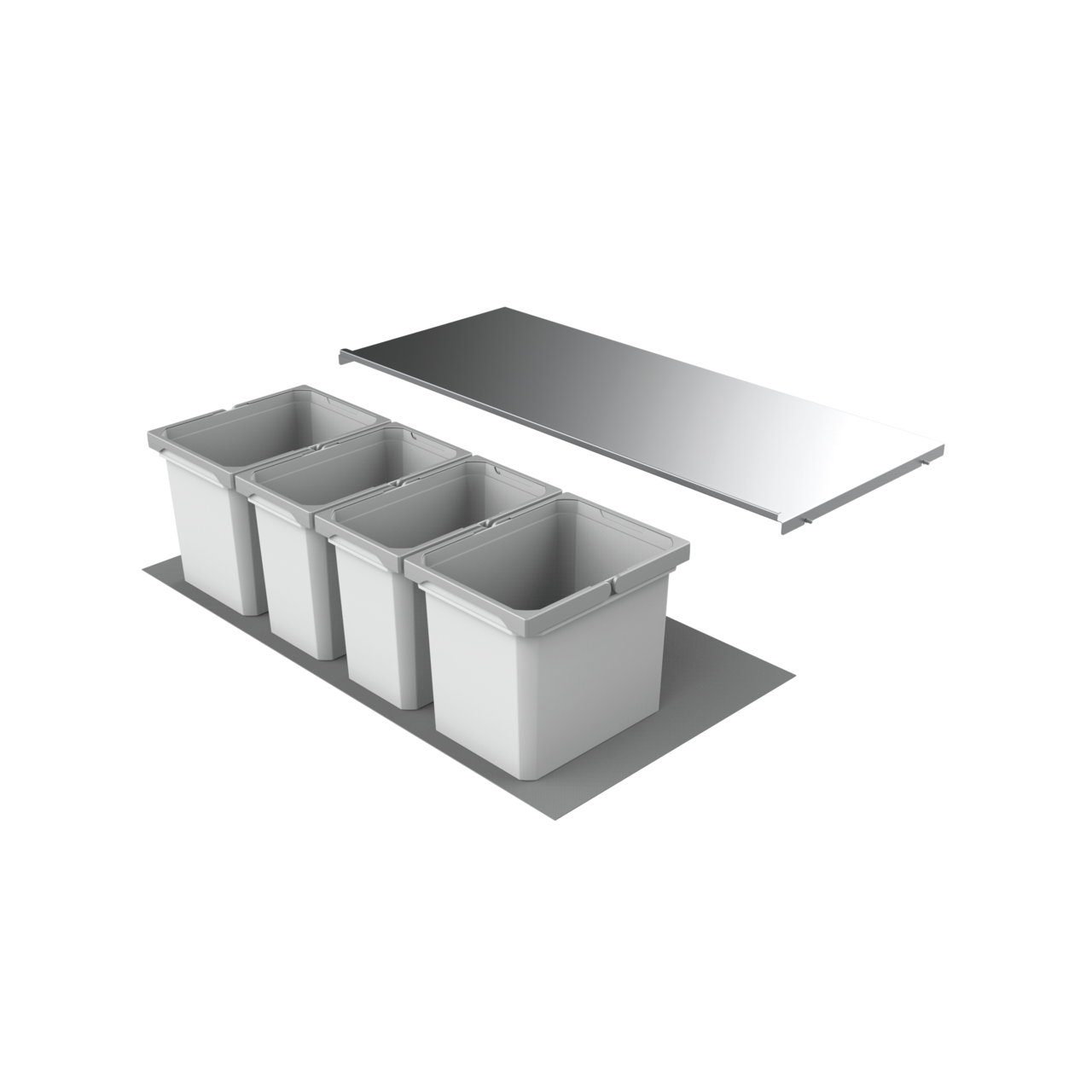 Cox® Box 275 K/1000-4, zonder biologisch deksel, lichtgrijs