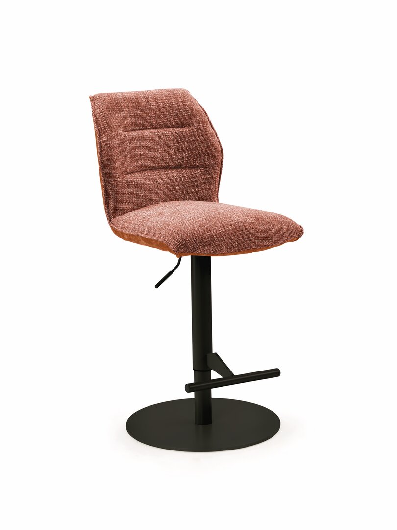 Livaro C, châssis noir mat, rond, housse marron-rougeâtre