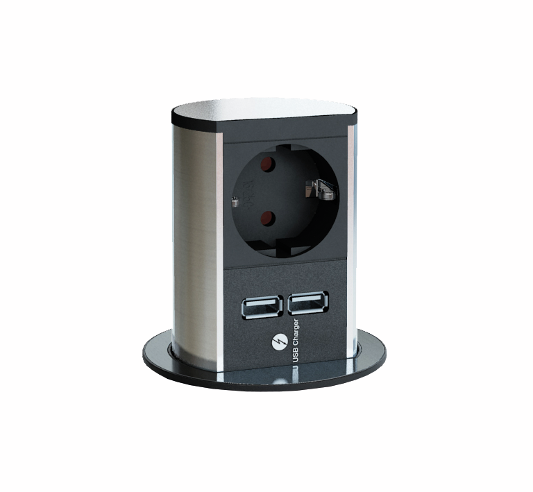 Elevator USB A, roestvrij staalkleurig