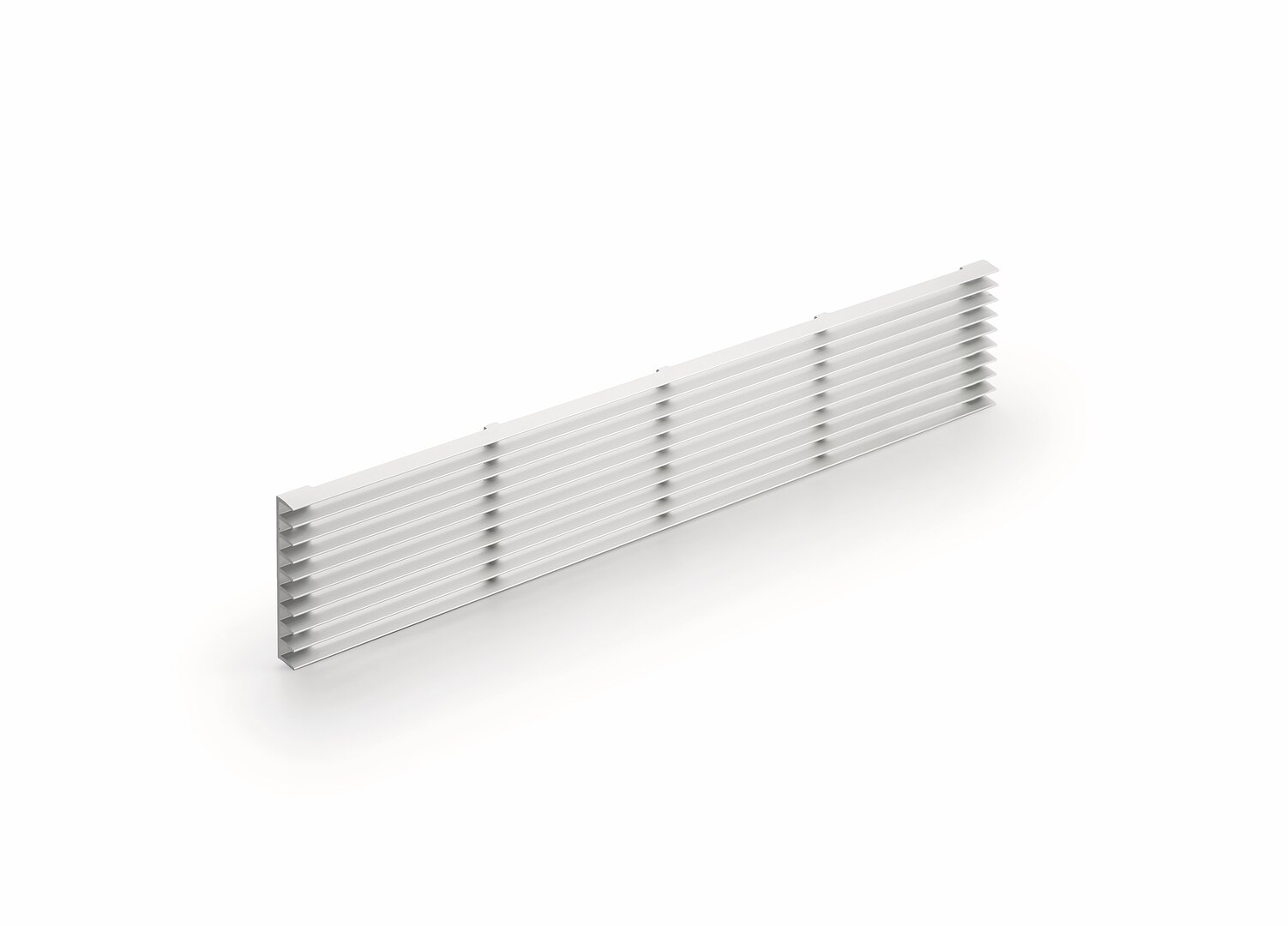 PRIME flow Grille d'aération-socle 1, larg. 84 mm, long. 480 mm, argenté