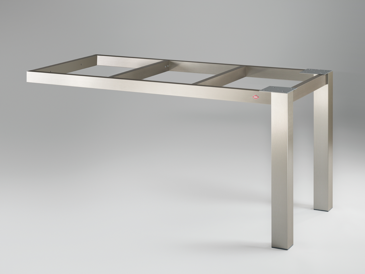 WESCO® Add-on table ATG80, Frame stainless steel-coloured brushed