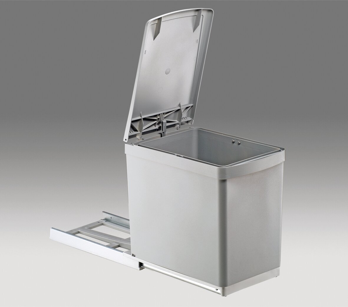 WESCO® Built-in waste collector 30DT/300-1, aluminium grey