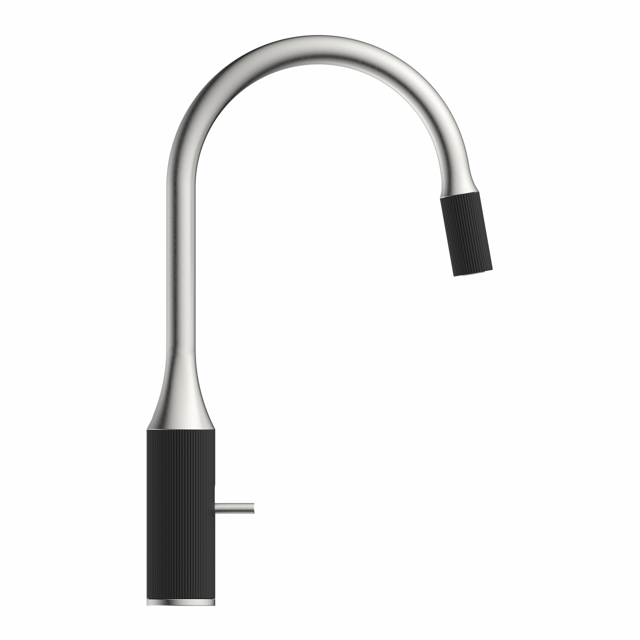 Wasserwerk Grace, couleur acier inox-noir mat, haute pression