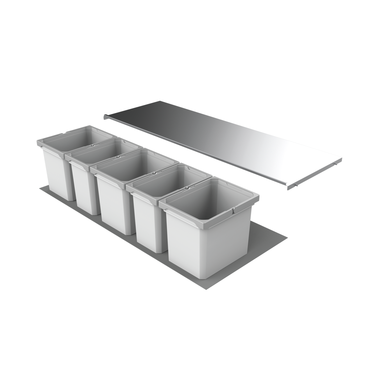Cox® Box 275 K/1200-5, zonder biologisch deksel, lichtgrijs